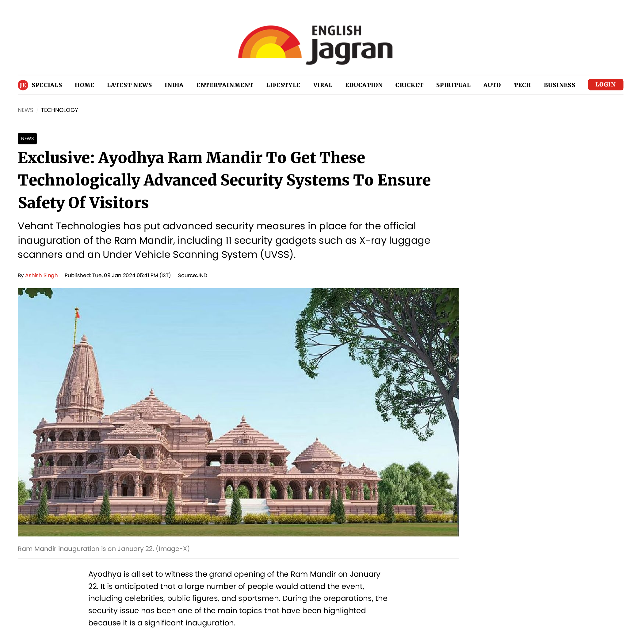 Ayodhya Ram Mandir To Get These Technologically Advanced Security Systems To Ensure Safety Of Visitors